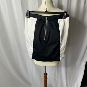 🤍🖤 Worthington Black & White Colorblock Zip Pencil Skirt | Size 6
